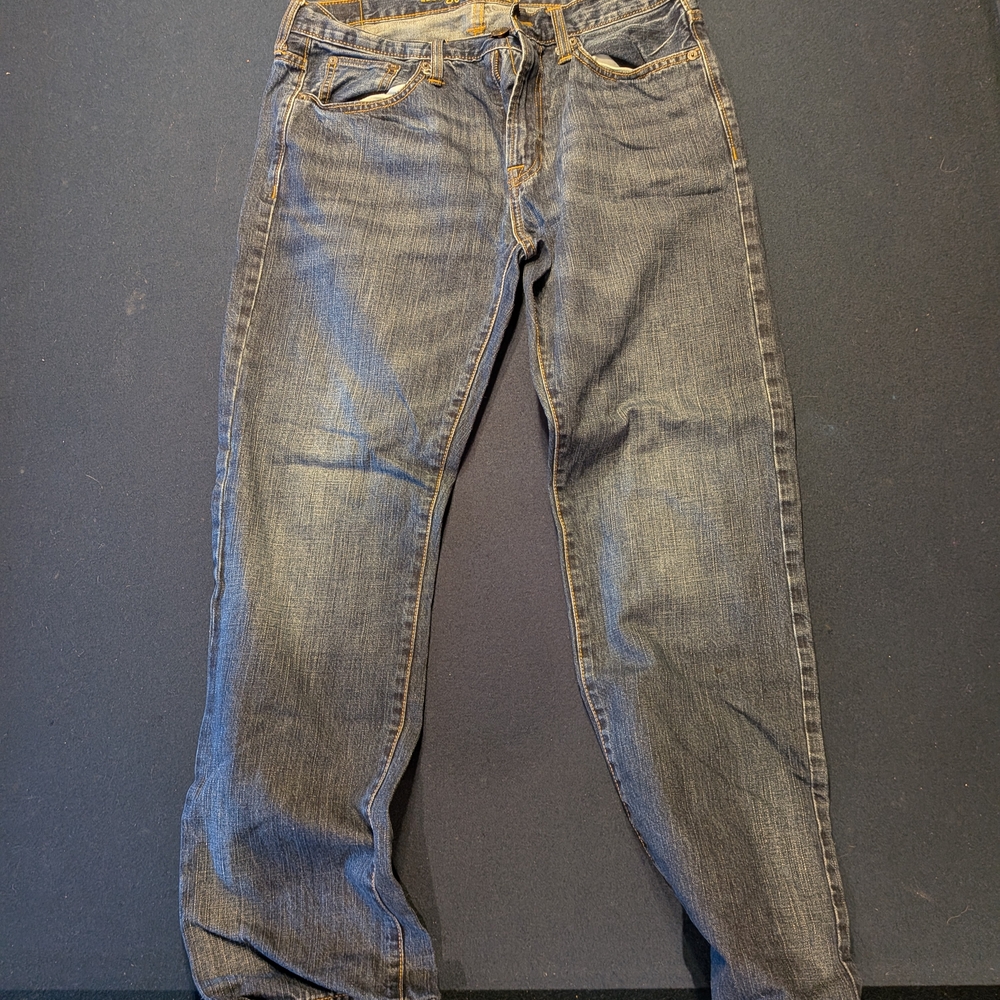 American Eagle Outfitters Relaxed Fit Dark Blue Jeans